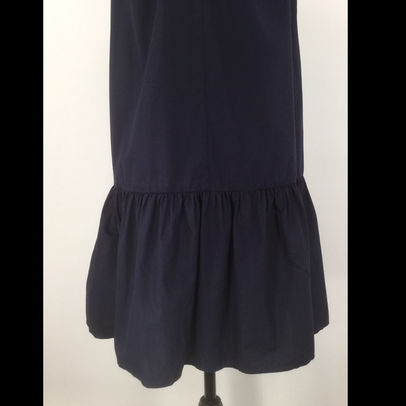 H&M Navy Blue Small Sleeveless Peasant Dress - Picture 5 of 9